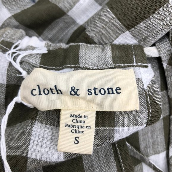 Anthropologie Cloth & Stone Gingham Halter Top - Picture 6 of 8